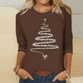 Aboser Christmas Shirts for Women 2024 Funny Christmas Tree Tops Trendy