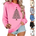 thumbnail image 1 of Aboser Christmas Sweatshirts for Women Merry Christmas Tree Graphic Shirts Loose Long Sleeve Xmas Vacation Pullover Christian Tops Black L, 1 of 7