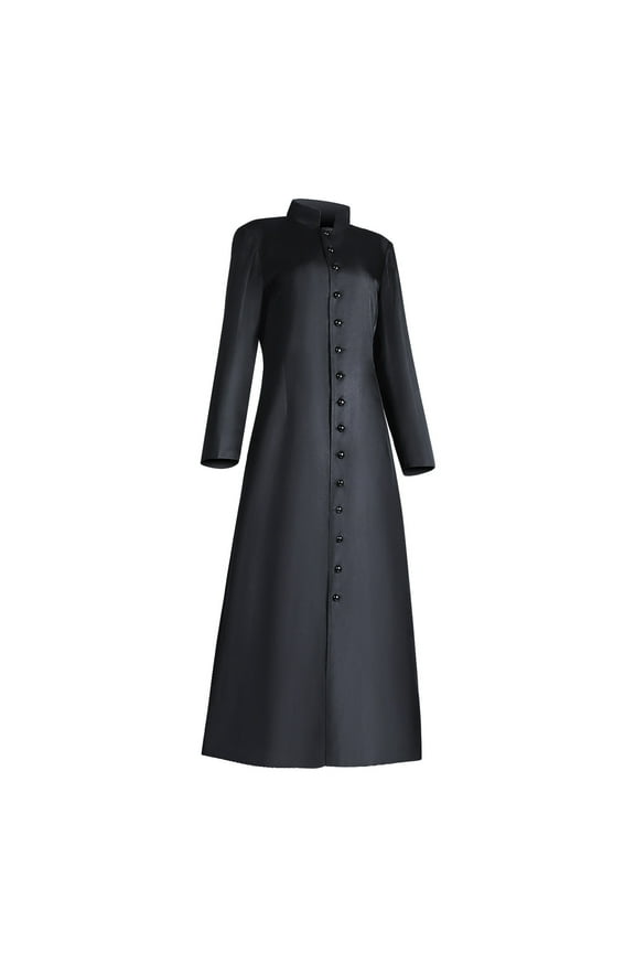 Clergy Robes for Women Roman Cassock Pulpit Clergy Church Minister Liturgical Robe Vestment with Stand Collar