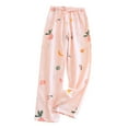 thumbnail image 1 of Aboser Cotton Pajama Pants for Women Comfy Drawstring Sleep Buttoms Wide Leg Loose Sleepwear Pants Soft Casual Pjs Buttoms with Pockets, 1 of 2