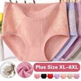 thumbnail image 1 of Aboser Cotton Underwear for Seniors Women Plus Size High Waist Panties Breathable Tummy Control Underwear Comfort Soft Seamless Hipster Briefs, 1 of 4