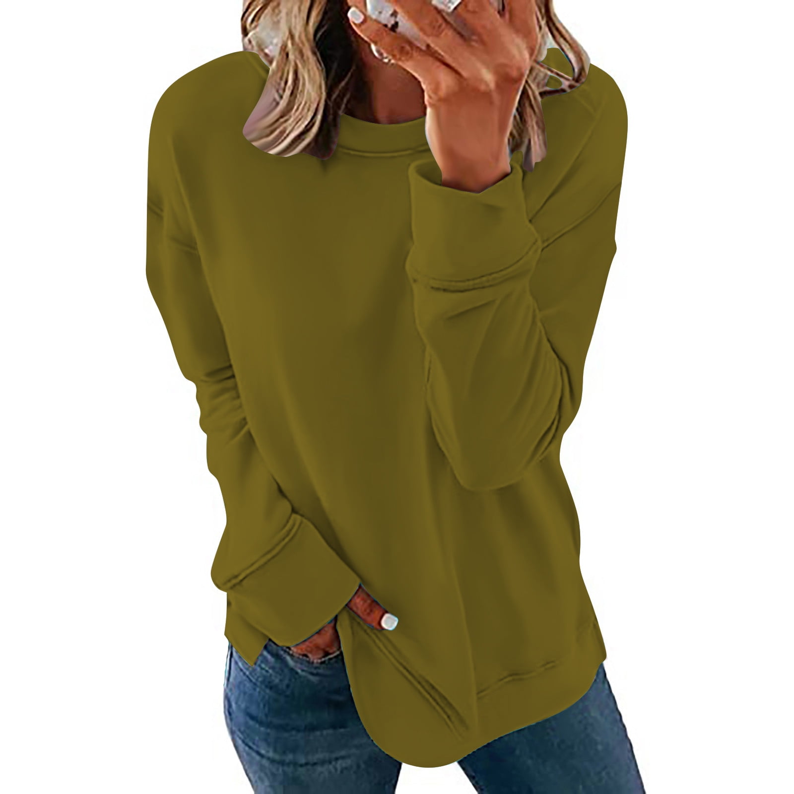 Gacaky Womens Oversized Sweatshirts Casual Button Henley Neck