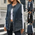 thumbnail image 1 of Aboser Denim Vest for Women Vintage Button Down Jackets Sleeveless Casual Cowgirls Jean Vests with Pockets Streetwear, 1 of 9