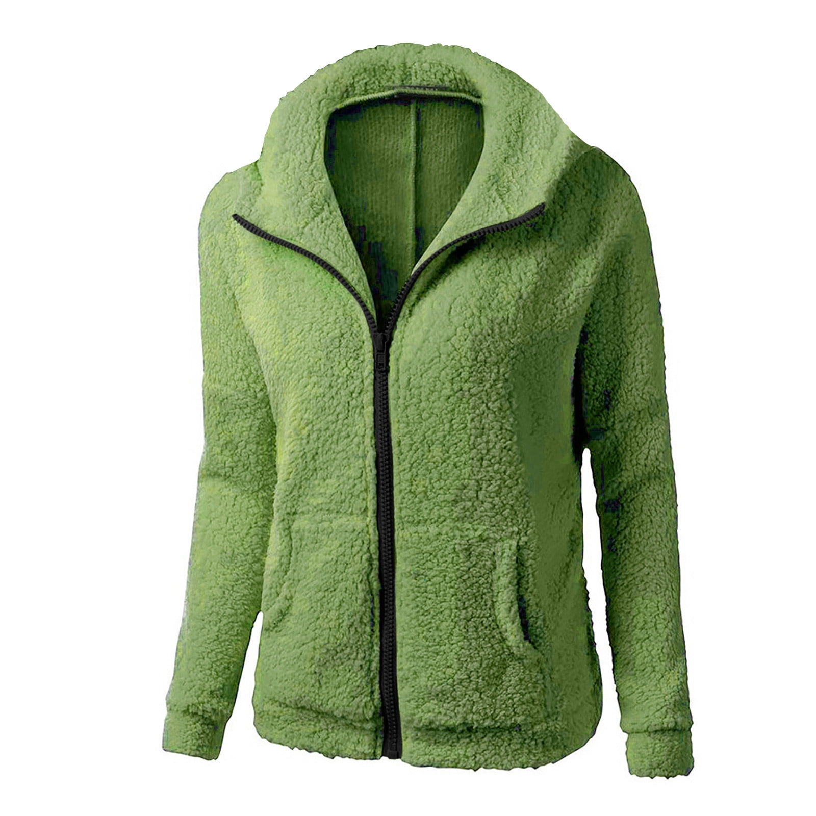 Aboser Flash Deals Winter Coats for Women Petite Faux Shearling Jacket Warm Fuzzy Sherpa Coat Casual Zip Up Hoodies Soft Comfy Outerwear Walmart