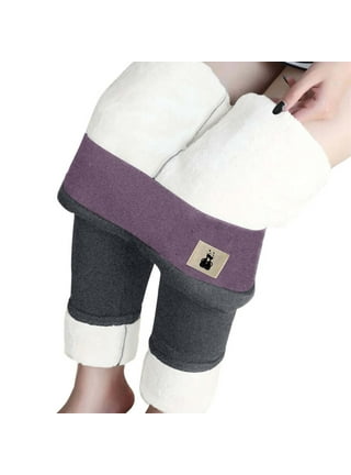 Besolor Fleece Lined Leggings for Women Crossover High Waisted Winter Warm Cold  Weather Fuzzy Thermal Pants Thick Tights 