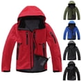 thumbnail image 1 of Aboser Fleece Lined Rain Jacket Women Travel Snow Jackets Thermal Soft Shell Windbreaker Waterproof Windproof Hooded Rain Coats with Pockets, 1 of 7