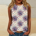 thumbnail image 1 of Aboser Fourth of July Womens Tank Tops Loose Sleeveless Summer Tops Patriotic American Flag Graphic Shirts Trendy USA Stars Stripes Print Tees Casual Crew Neck Tank Top, 1 of 5