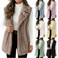 thumbnail image 1 of Aboser Fuzzy Sherpa Vest for Women Soft Plush Fleece Jacket Trendy Shawl Collar Vests Casual Open Front Tunic Jackets Sleeveless Outerwear Coats, 1 of 8
