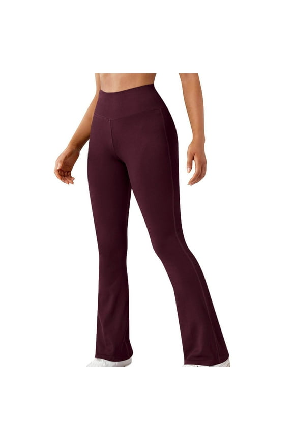 High Waist Yoga Pants Women Stretch Bootcut Leggings Fitness Running Gym Sports Pants Full Length Active Pants Athletic Tummy Control Trousers