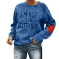 thumbnail image 1 of Aboser I'm Not for Everyone Womens Sweatshirt Plus Size Simple Tops Casual Crewneck Pullover Shirt Trendy Heart Graphic Sweatshirts, 1 of 9