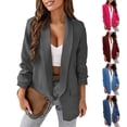 thumbnail image 1 of Aboser Long Blazers for Women Business Casual Suit Jackets Slimming Long Sleeve Blazer Jacket One Button Lightweight Cardigan Work Office Outerwear, 1 of 9