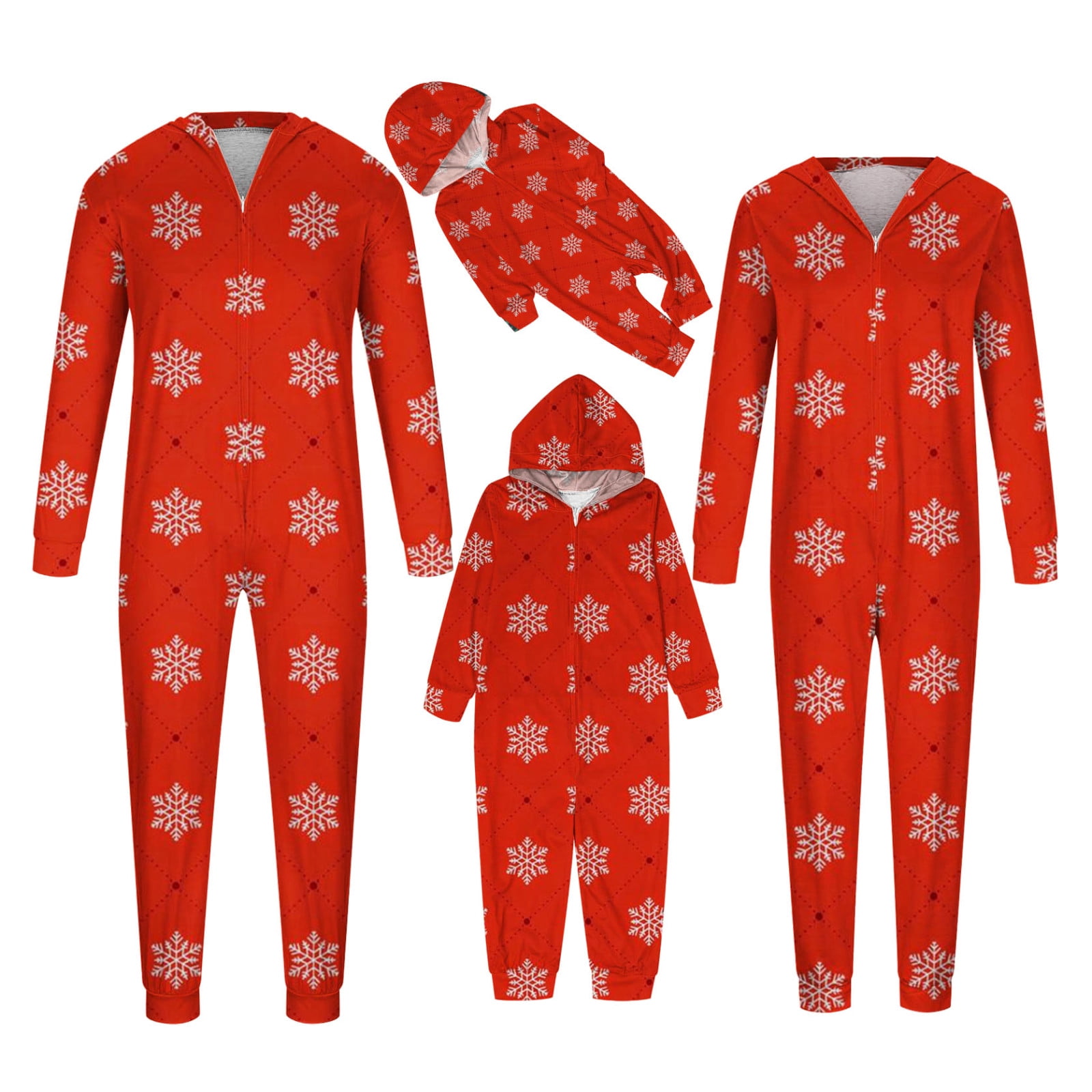 Aboser Matching Christmas Pjs for Family Onesie Fun Snowflake Pajamas