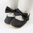 thumbnail image 1 of Aboser Newborn Infant Girls Mary Jane Flats Baby Girl First Walking Shoes Soft Sole Cloth Shoes 0-15 Months Bowknot Crib Shoes Non Slip Dress Shoes, 1 of 7