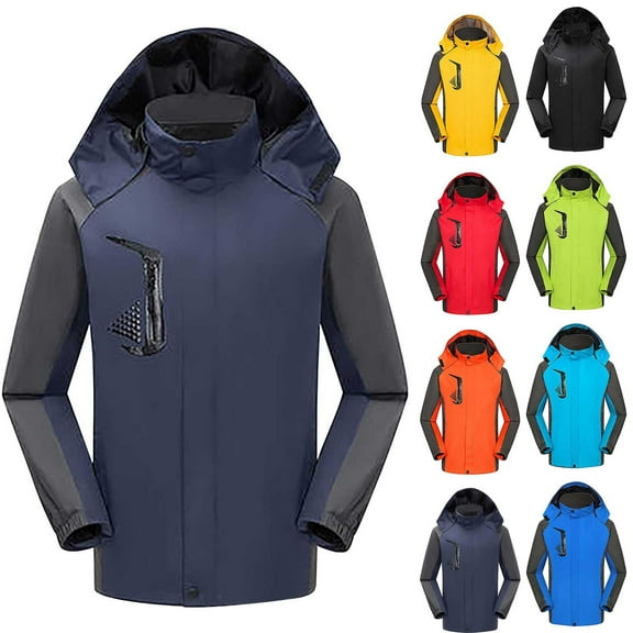 Aboser Outdoor Waterproof Rain Jacket Women Plus Size Light Weight Windbreaker Softshell Full Zip Rain Coats with Hood for Hiking Climbing Travel