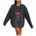 Aboser Oversized Sweatshirts for Women Funny Christmas Long Shirts