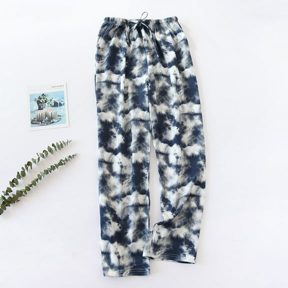 Aboser Pajama Pants Women,Women's Comfy Casual Pajamas Tie Dye Print Lounge Pants Soft Wide Leg Sleep Pants Elastic Waist Sleepwear