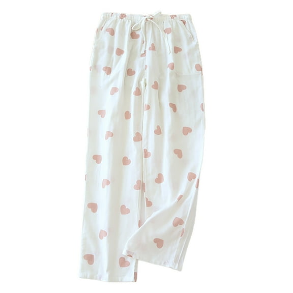 Aboser Pajama Pants Women Soft High Waisted Lounge Pants Cozy Loose PJs Bottoms Casual Prints Wide Leg Jogger Sleep Pants with Pockets