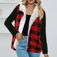 thumbnail image 1 of Aboser Plaid Sherpa Vest Womens Fluffy Fleece Jacket Sleeveless Warm Coat Trendy Checked Print Vests Casual Button Down Outerwear Lapel Coats with Pockets, 1 of 7