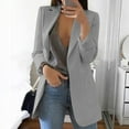 thumbnail image 1 of Aboser Plus Size Blazers for Women Fashion Dressy Solid Lightweight Suit Long Sleeve Work Office Cardigan Open Front Jacket with Pockets, 1 of 8