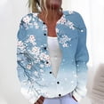 thumbnail image 1 of Aboser Plus Size Cardigan Sweaters for Women Boho Floral Printing Cardigans Button Down Cable Knit Sweater Coats Comfort Long Sleeve Knitwear, 1 of 5