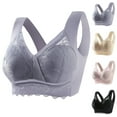 thumbnail image 1 of Aboser Plus Size Everyday Bras for Women Large Bust Wireless Bras Smooth Back Pullover Bra Push Up Seamless Bras Lace Brasieres, 1 of 3