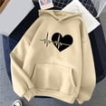 thumbnail image 1 of Aboser Plus Size Hoodies for Women Pullover Graphic Long Sleeve Workout Tops Casual Drawstring Hooded Blouses Oversized Sweatshirts, 1 of 4
