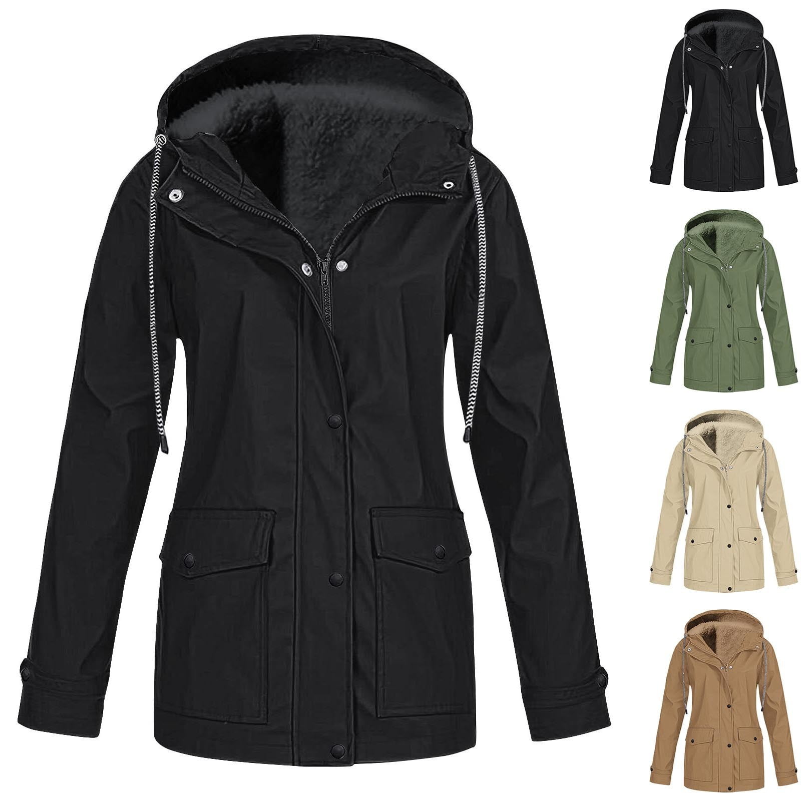 Aboser Plus Size Long Rain Jacket Womens Waterproof with Hood Aboser Plus Size Long Rain Jacket Womens Waterproof with Hood