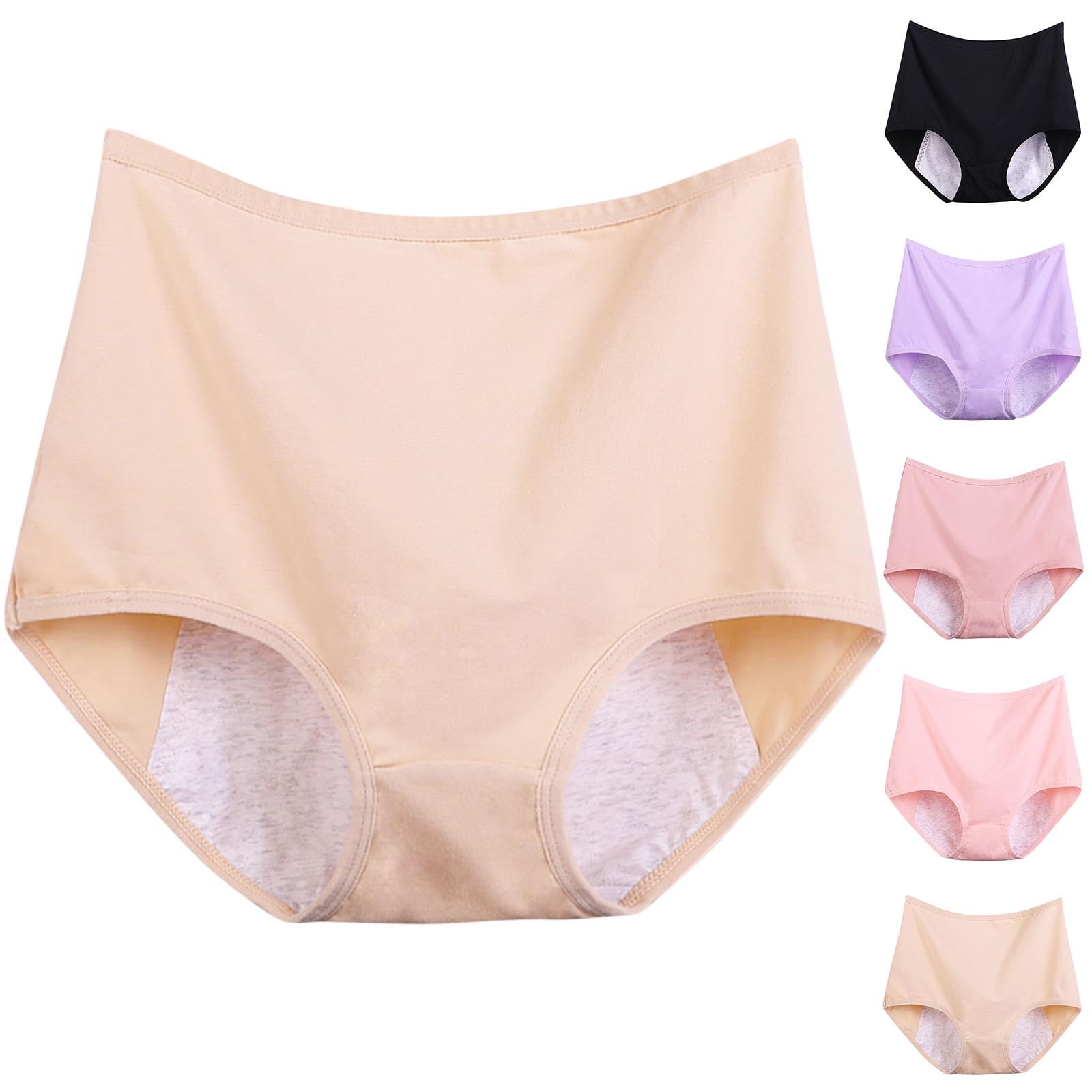 Aboser Plus Size Period Underwear for Women Heavy Flow Menstrual Briefs High Waisted Leak Proof