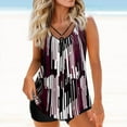 thumbnail image 1 of Aboser Plus Size Tankini Bathing Suit for Women Two Piece Tummy Control Swimsuit Hawaii Boho Print Modest Swimsuits Tops with Shorts, 1 of 6
