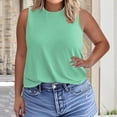 thumbnail image 1 of Aboser Plus Womens High Neck Tank Tops 2026 Summer Sleeveless T Shirts Plus Size Casual Plain Shirt Loose Fit Basic Tees Cozy Soft Pullover Tanks, 1 of 6