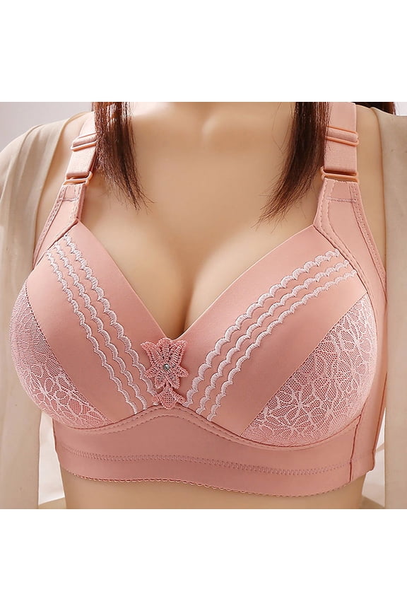 Push Up Bras for Women Add 2 Cup Sizes Wireless Bras Plus Size Unlined Bralette Soft Cup Smooth Bra Comforable T-Shirt Bra