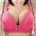 thumbnail image 1 of Aboser Push Up Bras for Women Front Closure Senior Women Daisy Bras Full Coverage T-Shirt Bras Comforable Wireless Bra Everyday Bras, 1 of 4