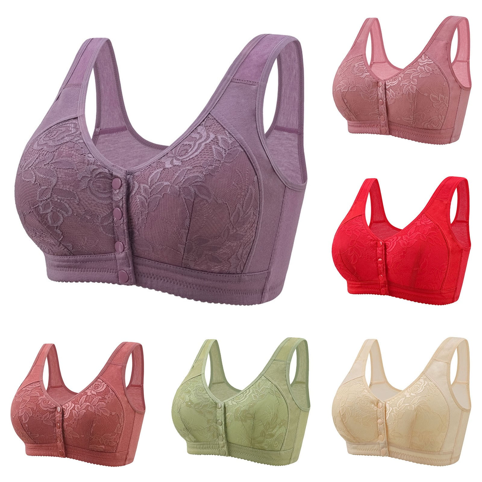 Aboser Push Up Bras for Women Large Breast Daisy Bras Comfort Seamless