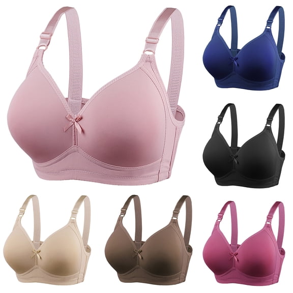 Aboser Seamless Everyday Bras for Women No Underwire Daily Bras Lift Up Full Figure Bralette Breathable Soft Wirefree Bra Pushup T-Shirt Bras Purple XL
