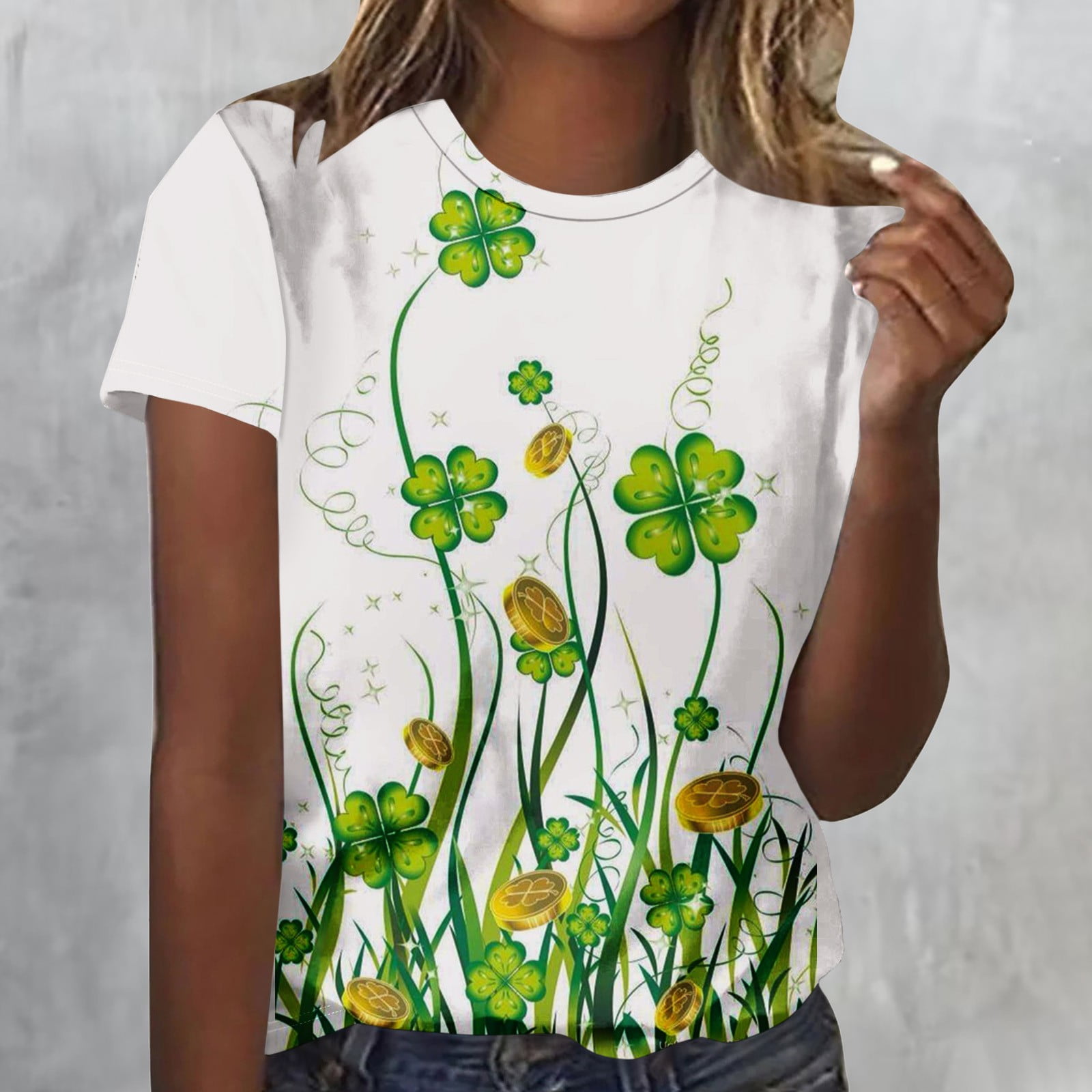 St. Patrick's Day Shirt For Women - Shamrock Tie Dye Green Lucky Irish Tee