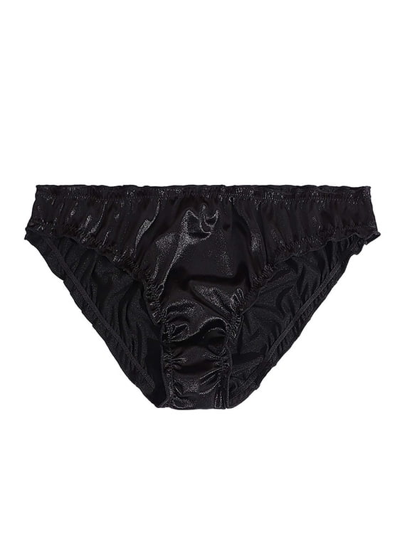 Silk Satin Thongs for Women Low Waist Wavy Briefs Stretch No Show Hipster Panties Soft Breathable Brazilian Bikini Thong Underwear