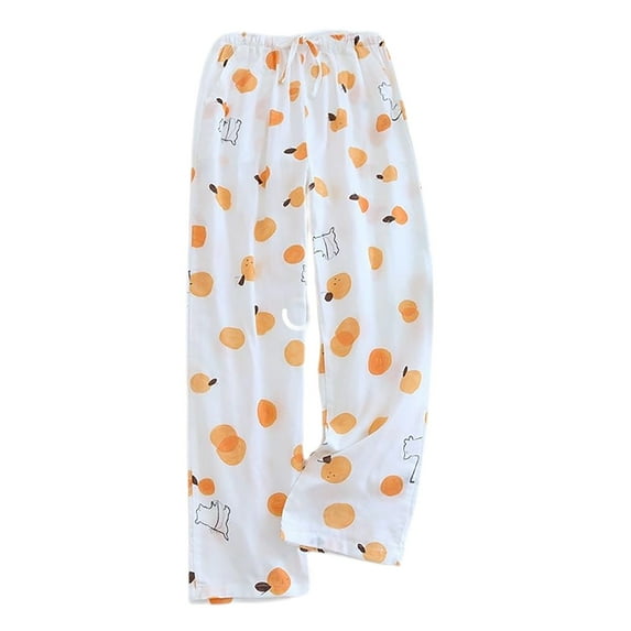 Aboser Sleep Pants for Women Adjustable Waistband Pajama Pants with Pockets Comfy Soft Floral Lounge Pants Loose Fitting Sleepwear Loungewear