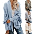 thumbnail image 1 of Aboser Slouchy Cardigan Sweaters for Women Cable Knit Open Front Cardigans Batwing Long Sleeve Dusters Warm Ribbed Edged Outwear Coats, 1 of 1