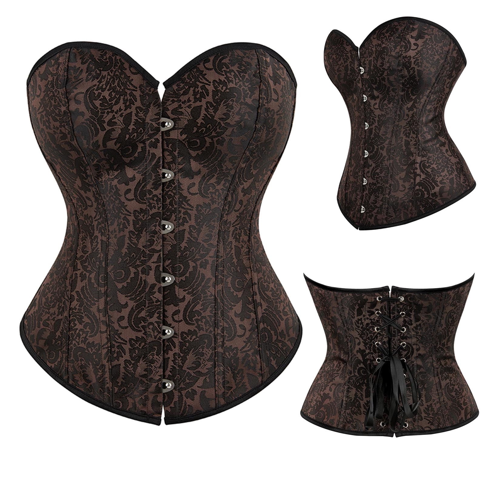 Aboser Steampunk Corset Tops for Women Lace Up Medieval Costume