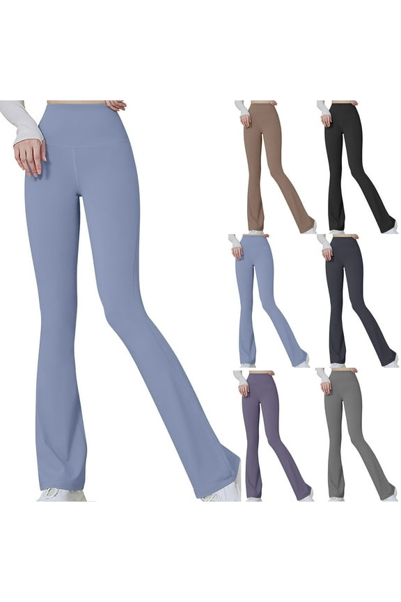 Tall Women Yoga Pants High Waist Tummy Control Leggings Stretchy Bootcut Flare Pants Athletic Butt Lifting Leggings Casual Seamless Long Tights