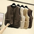 thumbnail image 1 of Aboser Teddy Fleece Vest for Women Thermal Fuzzy Cardigan Jacket Trendy Zip Up Vests Loose Fit Sleeveless Outerwear Comfy Soft V Neck Jackets with Pockets, 1 of 8