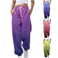 thumbnail image 1 of Aboser Tie Dye Sweatpants Women Trendy High Waisted Drawstring Pants Casual Cinch Buttom Sweat Pants Lounge Travel Trousers with Pockets, 1 of 6