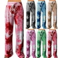 thumbnail image 1 of Aboser Tie Dye Yoga Pants Women High Waisted Lounge Pants Trendy Casual Long Pants Athletic Wide Leg Leggings Stretchy Straight Workout Pants, 1 of 8