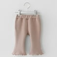 thumbnail image 1 of Aboser Toddler Girl's Cotton Flare Leggings High Waisted Bell Buttom Pants Trendy Checked Yoga Pants Baby Girls Casual Long Leggings, 1 of 7
