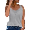 thumbnail image 1 of Aboser V Neck Tank Tops for Women Trendy Embroidered Boho Shirt Top Loose Fit Sleeveless Tunic Blouses Casual Summer Beach Vacation T-Shirts, 1 of 5