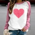 thumbnail image 1 of Aboser Valentines Love Heart Sweatshirt Womens Cute Heart Print Shirts Long Sleeve Round Neck Pullover Tops Casual Holiday Valentine Sweatshirts, 1 of 4