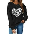thumbnail image 1 of Aboser Valentines Shirts for Women Clearance Sale Valentine Love Print Tunic Tops Crewneck Long Sleeve T-Shirt Oversized Sweatshirt Loose Fit Shirt, 1 of 4