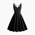 thumbnail image 1 of Aboser Wedding Guest Dresses for Women Spring Sleeveless Cocktail Dress Lace Evening Formal Dresses A Line Swing Cocktail Midi Dress, 1 of 4