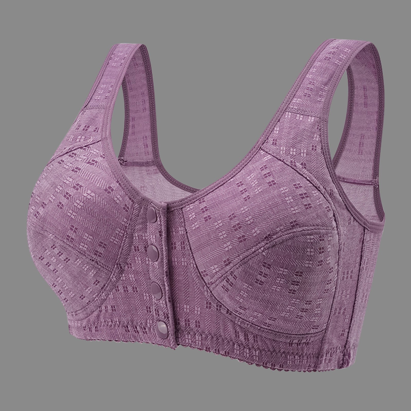 Aboser Wireless Bras for Older Women Front Closure Cotton Bras Plus