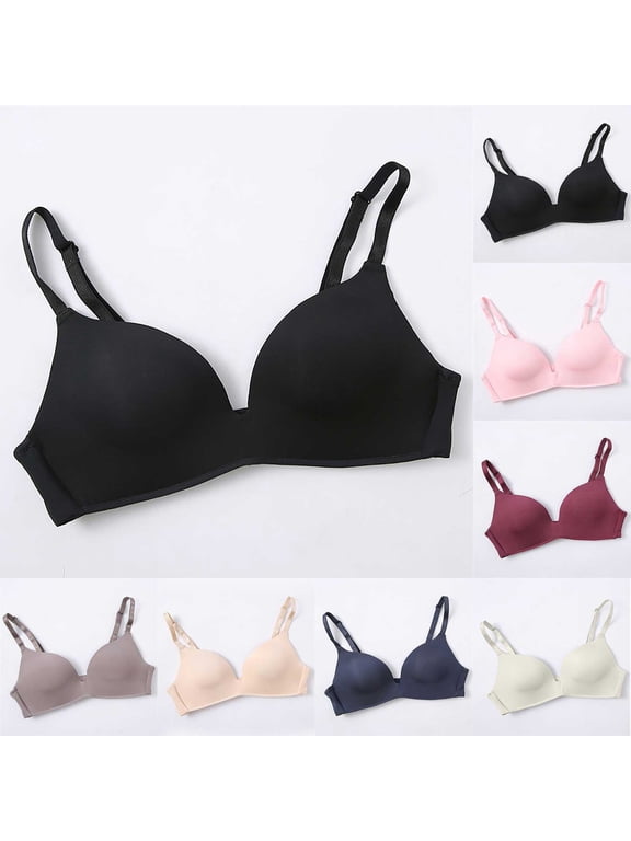 Wireless Triangle Bras for Women Small Breasted Seamless Bra Plus Size Full Coverage Bralette Comfortable Soft Ni Underwire Bras Red XXXXXL